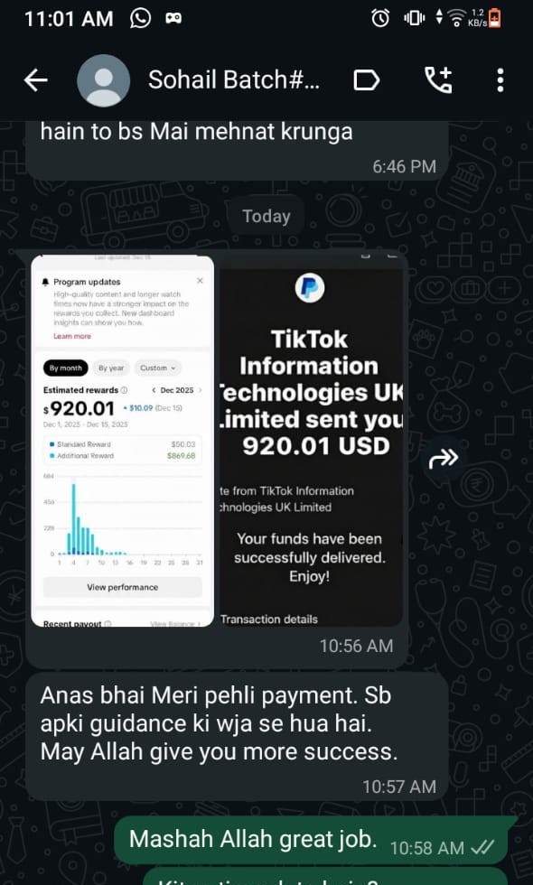 Sohail Batch #3 earning proof